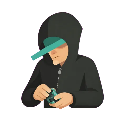 Reg, the regular, in a hoodie, stacking chips